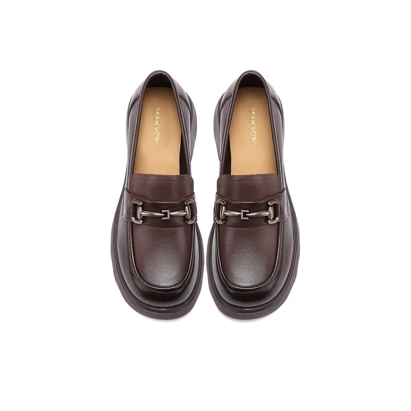HARSON Loafers Women's Black/Coffee-5