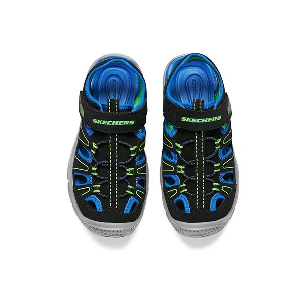 Skechers Quick Dry Children's Sandals Black Blue Teenagers-3