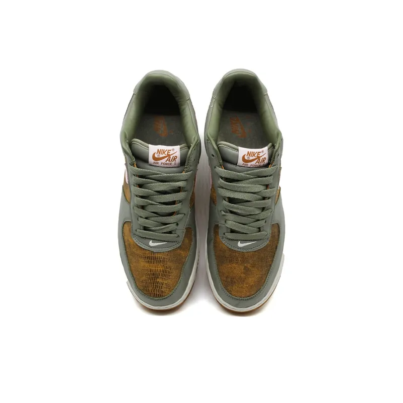 Nike Air Force 1 Premium Anti-Slip Wear-Resistant Low-Top Skateboard Shoes Women's Olive Green-3