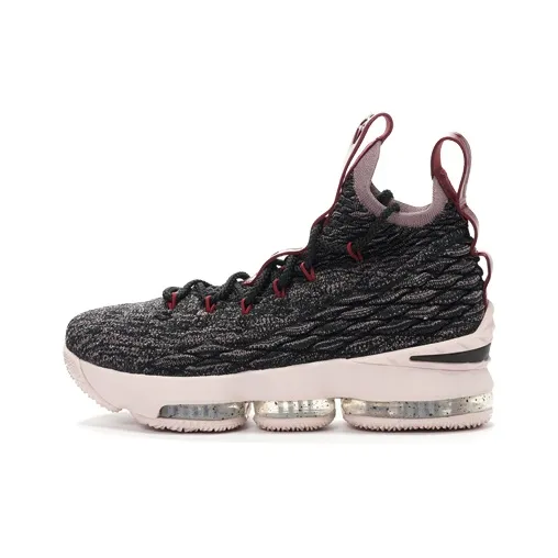 Nike Lebron 15 Pride Of Ohio 'Black' Non-slip Lightweight Mid-Top Children's Basketball Shoes Black Red Teenagers-0