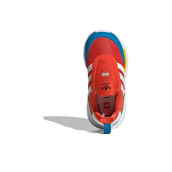 LEGO x Adidas Originals ZX 360 Cushioned Wear Resistant Breathable Low Top Toddler Shoes Red Blue Infant And Toddler-3