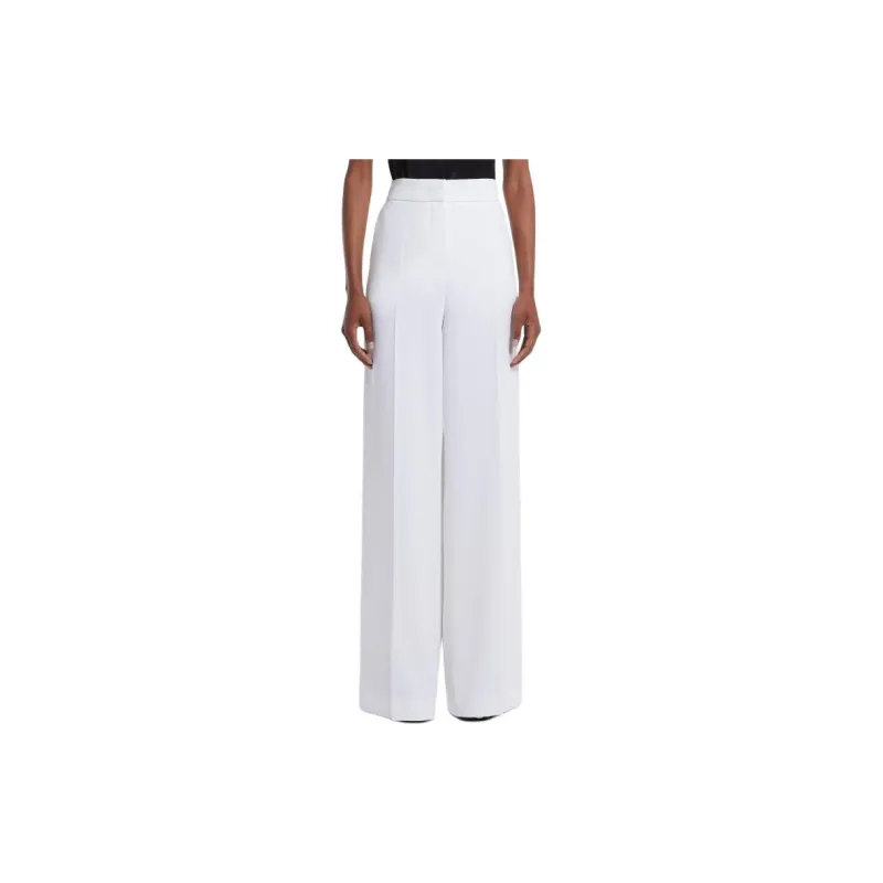 MaxMara Ercole Collection Cady Tuxedo Trousers Casual Pants Women's White-2
