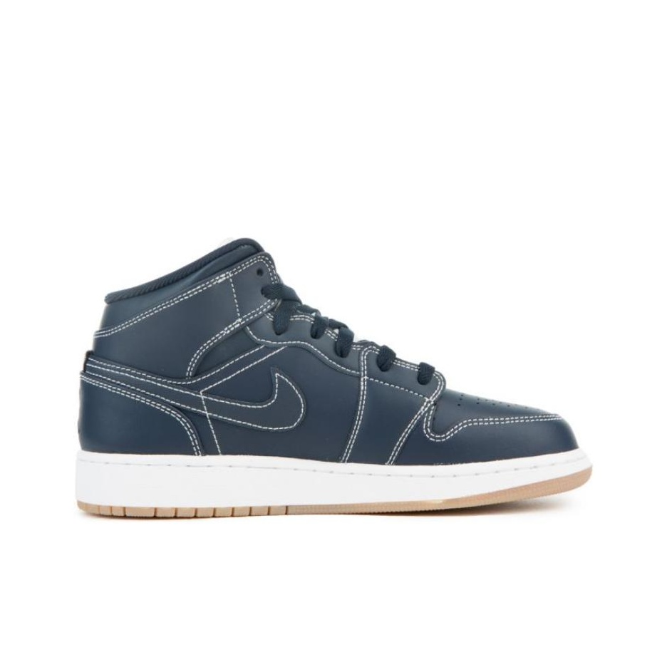 Air Jordan 1 Retro selling Mid GS 'Obsidian' Sz 4Y 554725 402