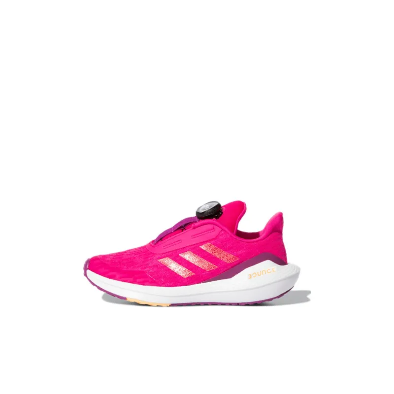Adidas EQ21 Run Freelock K Anti-Slip And Wear-Resistant Breathable Low-Top Kids' Running Shoes Rose Red Kids'-0