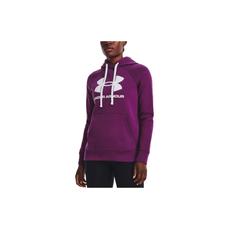 Under Armour RIVAL FLEECE LOGO HOODIE Sweatshirt Women's Purple-2