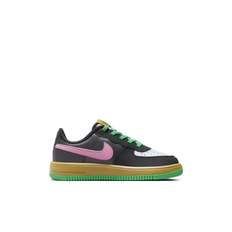 Nike Air Force 1 LV8 2 EasyOn Abrasion Resistant Low Top Skateboard Shoes Black Blue Kids'-1