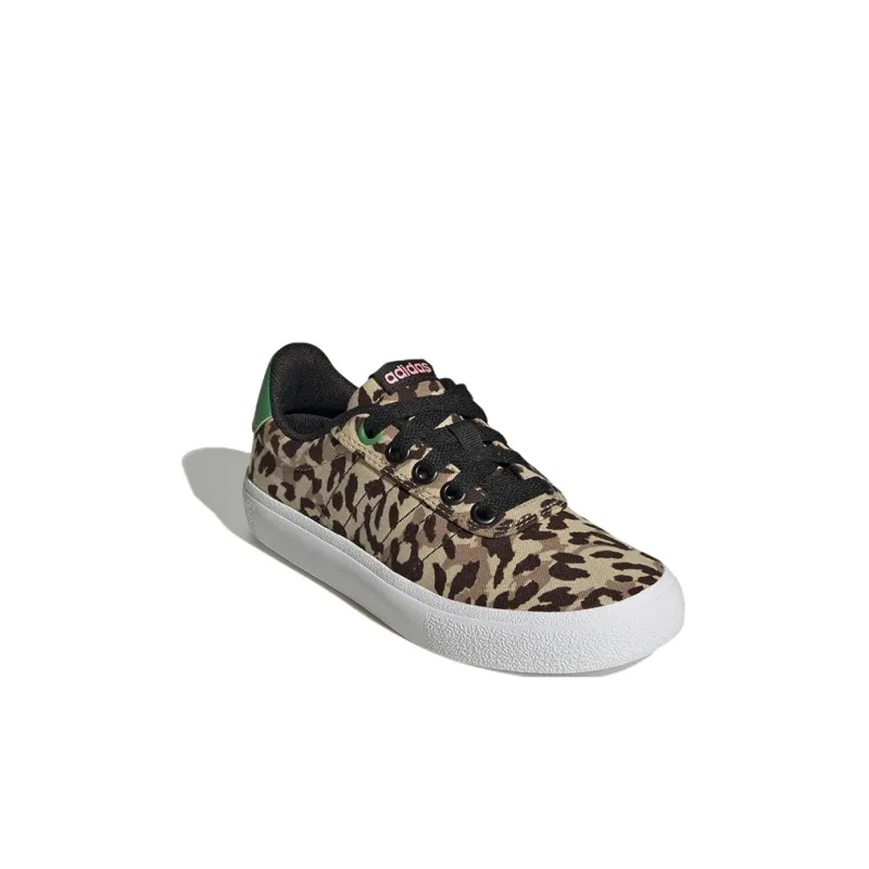 Adidas Neo Vulc Raid3r Skateboarding K Abrasion Resistant Low Top Kids' Skateboarding Shoes Leopard Print Kids'-2