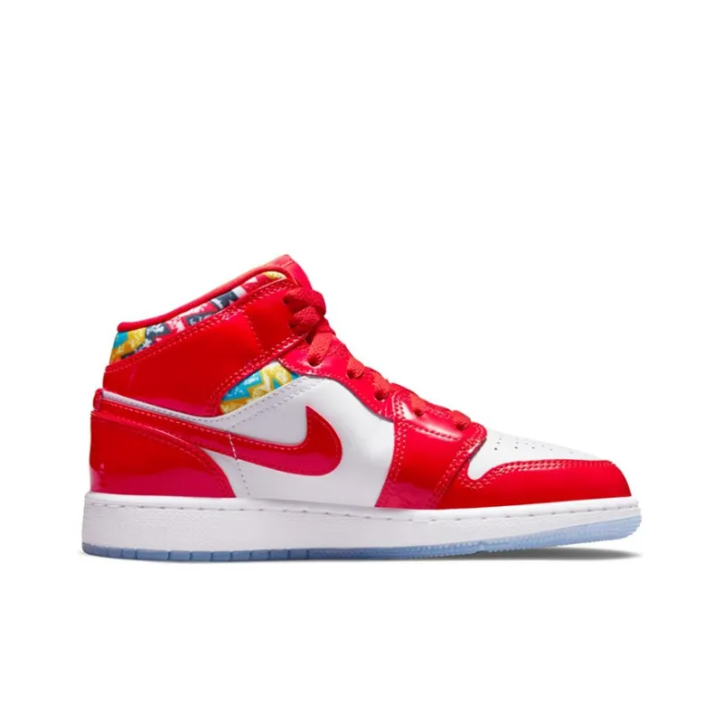 Jordan 1 Mid Barcelona Sweater Red Patent GS-1