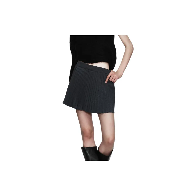 ZARA Casual Short Skirts Women's Medium Gray-2