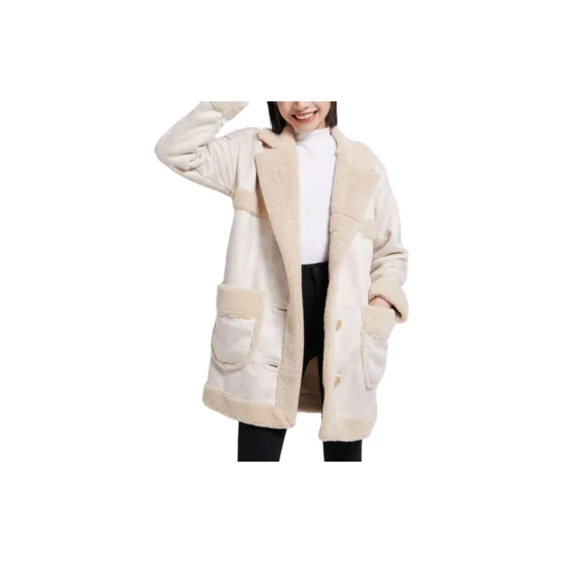 Hollister Jackets Women's White-1