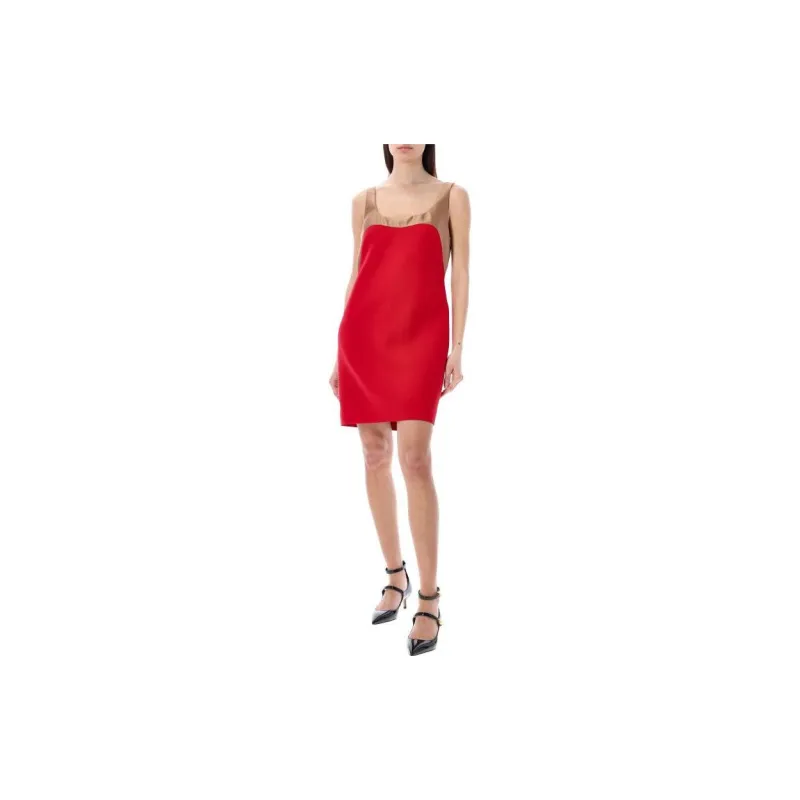 Valentino SS23 Slip Dress Women's Red-3