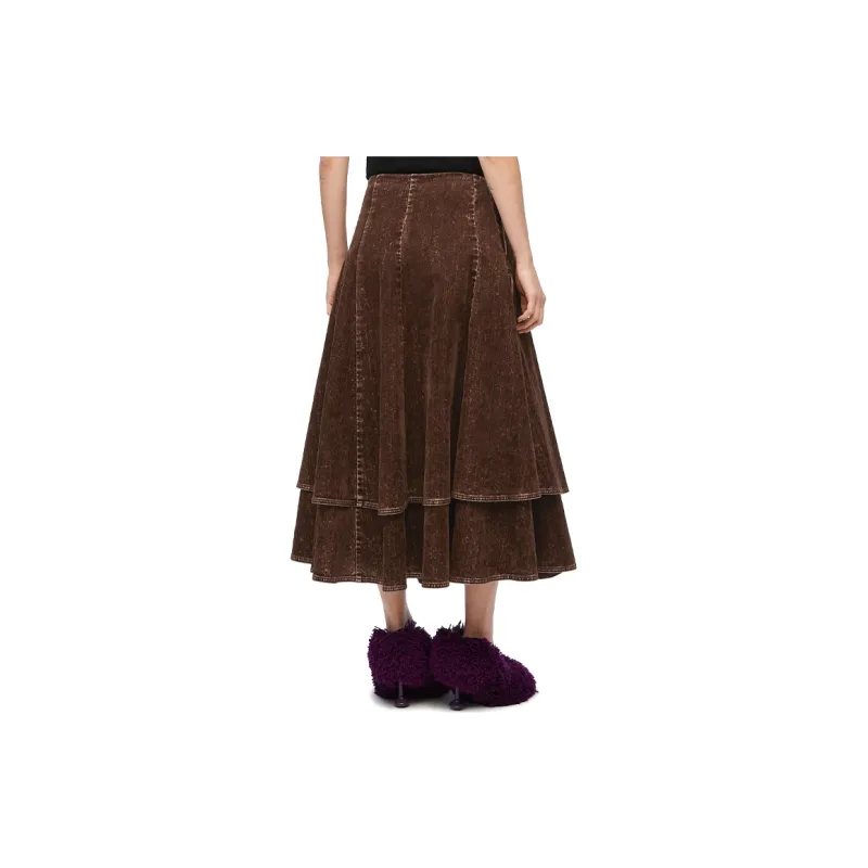 LOEWE FW23 Denim Long Skirts Women's-2