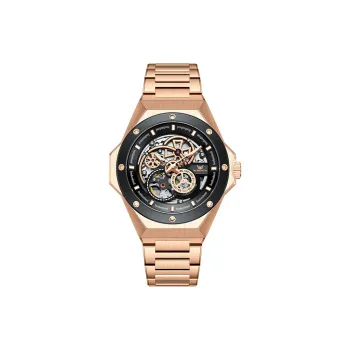ROERDUM Infinite Universe Collection Leader Mechanical Movement Steel Strap Watch Men's Watches Black Dial