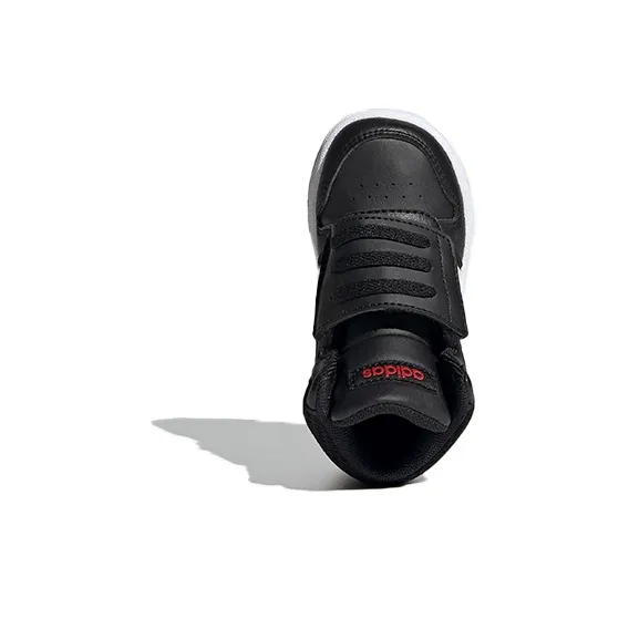 Adidas Neo Hoops 2.0 Mid Breathable Mid Top Vintage Basketball Shoes Black White Red Infant And Toddler-3