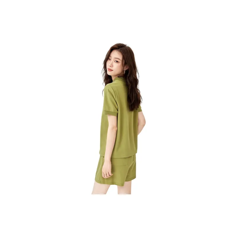 Mo Han Yi Mei Casual Suit Women's Green-2