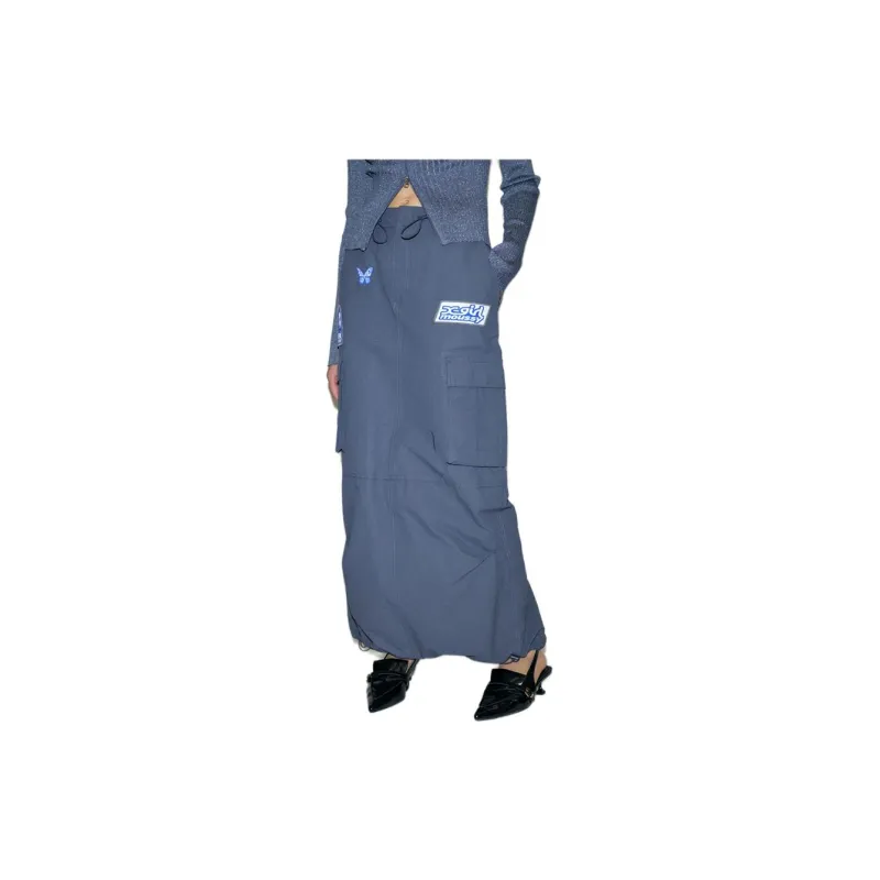 X girl X MOUSSY X girl Co brand Casual Long Skirts Women's-4