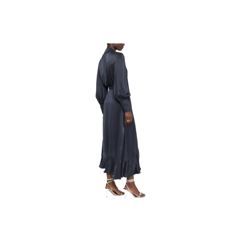 Zimmermann Long-Sleeved Dresses Women's Marine Blue-4