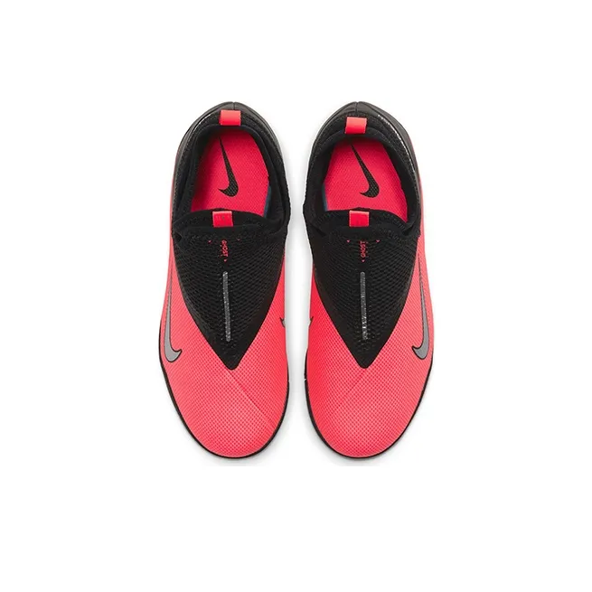 Nike Anti Slip Wear Resistant Mid Top Kids' Soccer Shoes Black Red Kids'-3