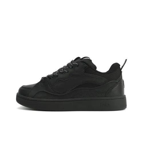 GLO BULL Skateboard Shoes Unisex Low-Top All Black