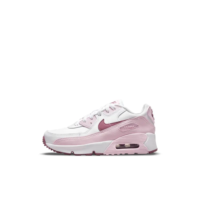 Nike Air Max 90 Kids Lifestyle Shoes Pink White Children Aged 3-7 Years Old-0