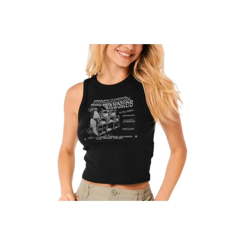 Hollister Tank Tops Women's Black-1