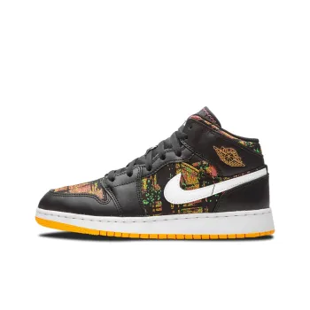 Jordan 1 Mid GS Black Laser Orange