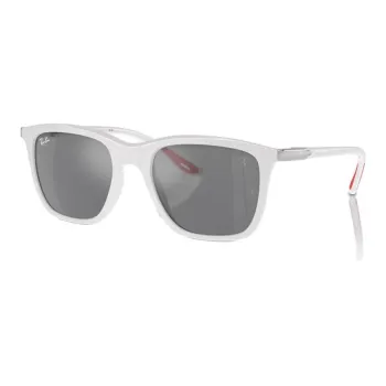 RayBan Plate Frame Nylon Square Sunglasses Unisex White