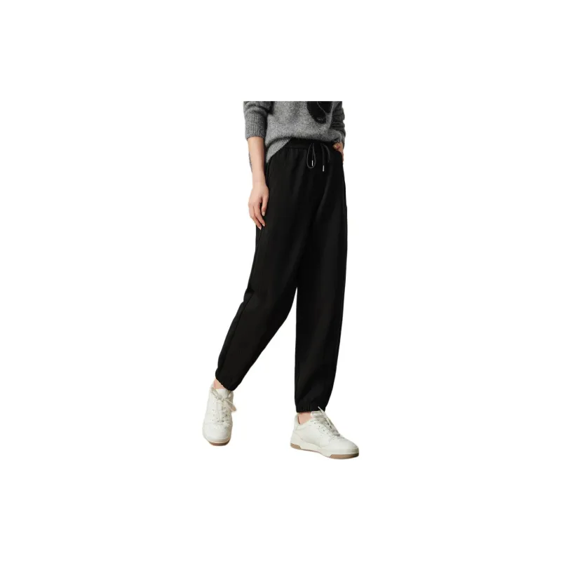 JZ. ANNAKRO Casual Pants Women's Plain Black-2