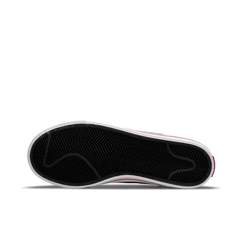 Nike Court Legacy Anti-Slip Wear-Resistant Low-Top Kids' Skateboarding Shoes Black White Teenagers-5