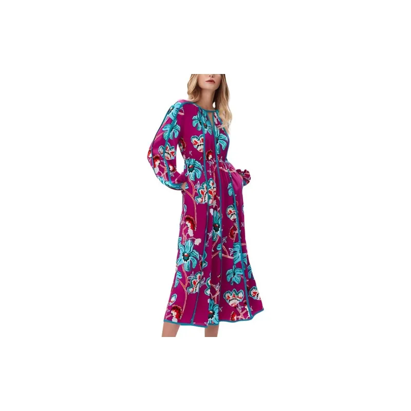 DVF Diane Von Furstenberg Dominique Floral print Midi Dress-5