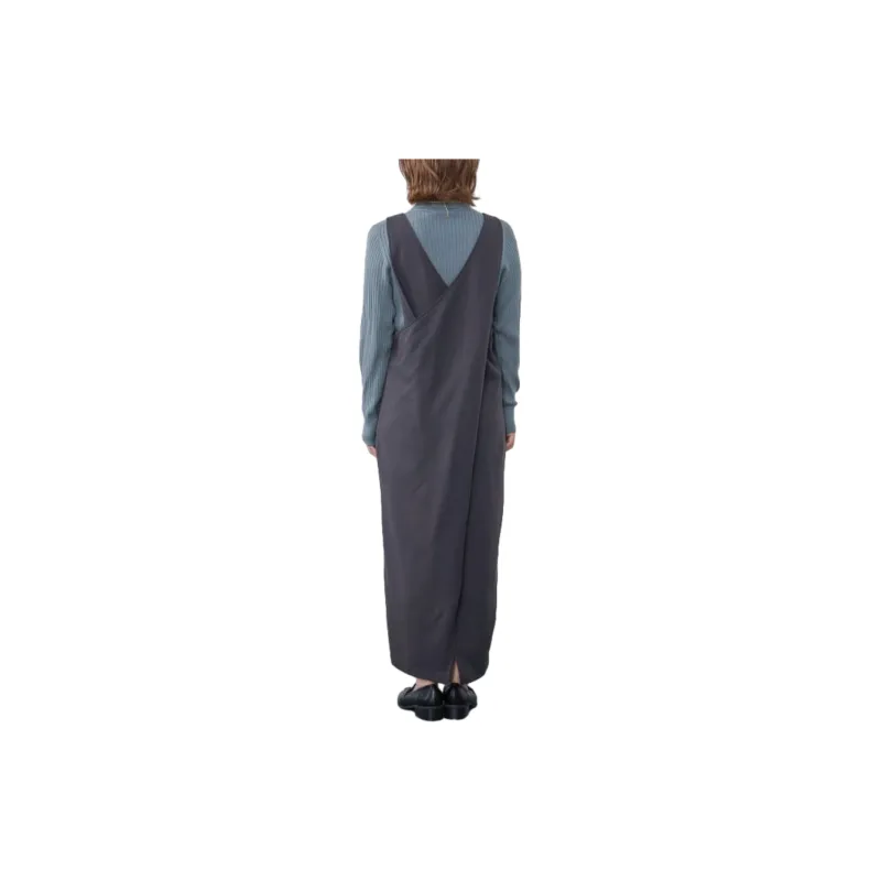 Beams Sleeveless Dress Women's Charcoal Gray-2