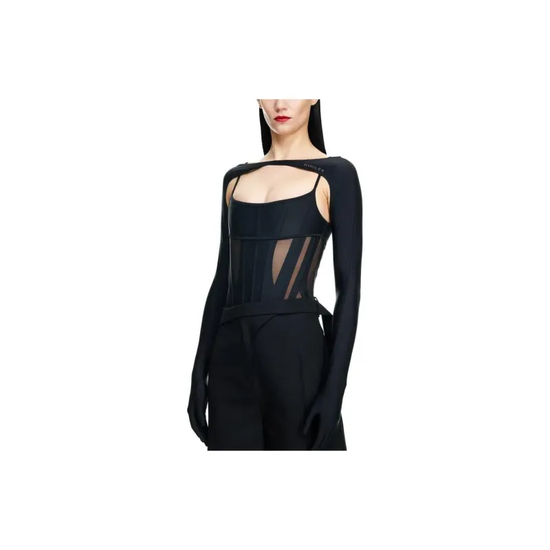 Mugler H&M Bolero Gloves Black-2