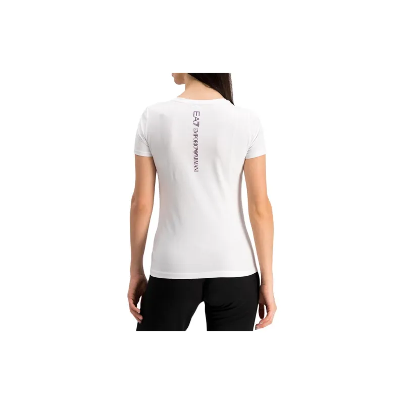 EMPORIO ARMANI EA7 SS23 Short Sleeved T Shirts Women's White-1