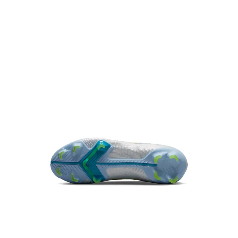 Nike Mercurial Superfly 8 Slip Resistant Cushioning Wear Resistant Lightweight Mid Top Kids' Soccer Shoes Gray Kids'-5