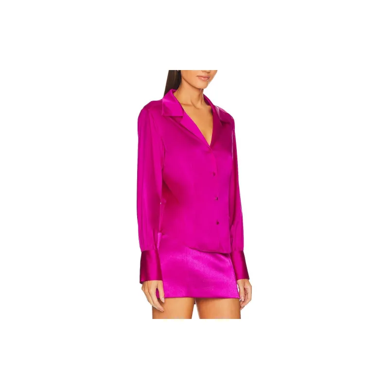 GANNI Long-Sleeved Dresses Women's Magenta-3