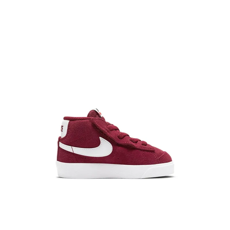 Nike Blazer 77 Suede Mid Top Toddler Shoes Red White Infant And Toddler-1