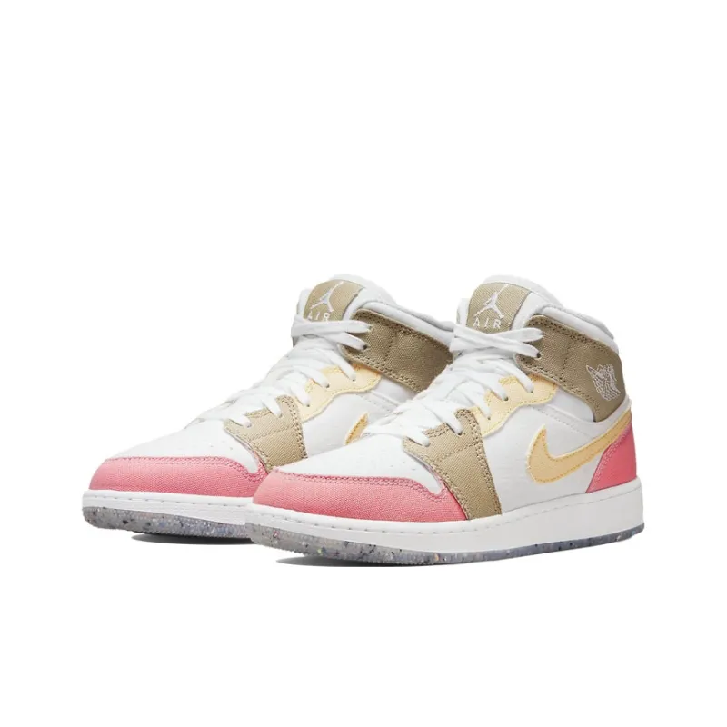 Jordan 1 Mid SE Pastel Vivid Green Grind GS-4