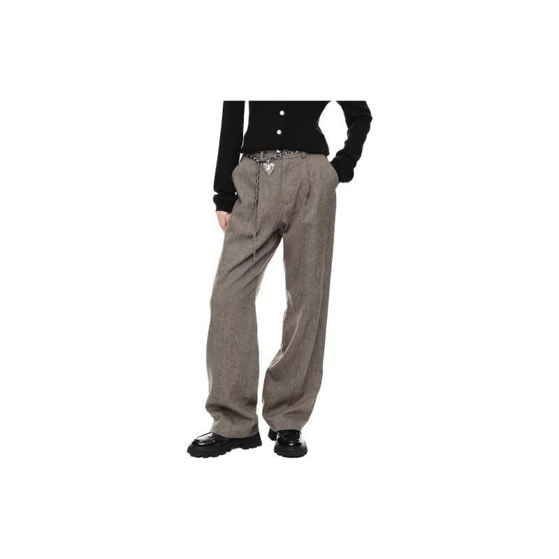 D'zzit Casual Pants Women's Dark Khaki-2