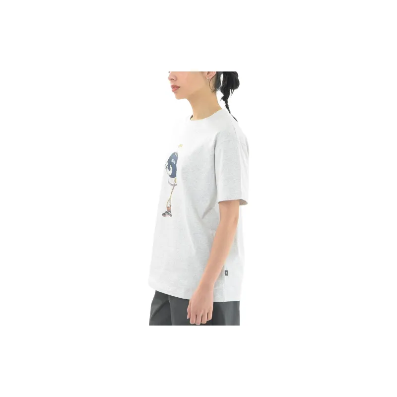 New Balance Drop Shoulder Sleeve T Shirt Women's Graystone South-4