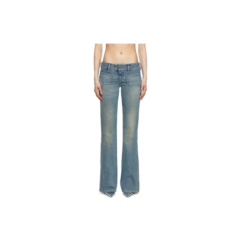 DIESEL D Hush Low Rise Slim Flared Jeans 'Blue'-3