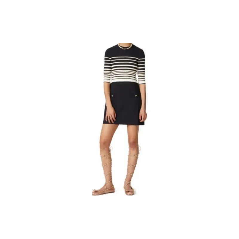 Valentino Striped Crewneck Dress-2