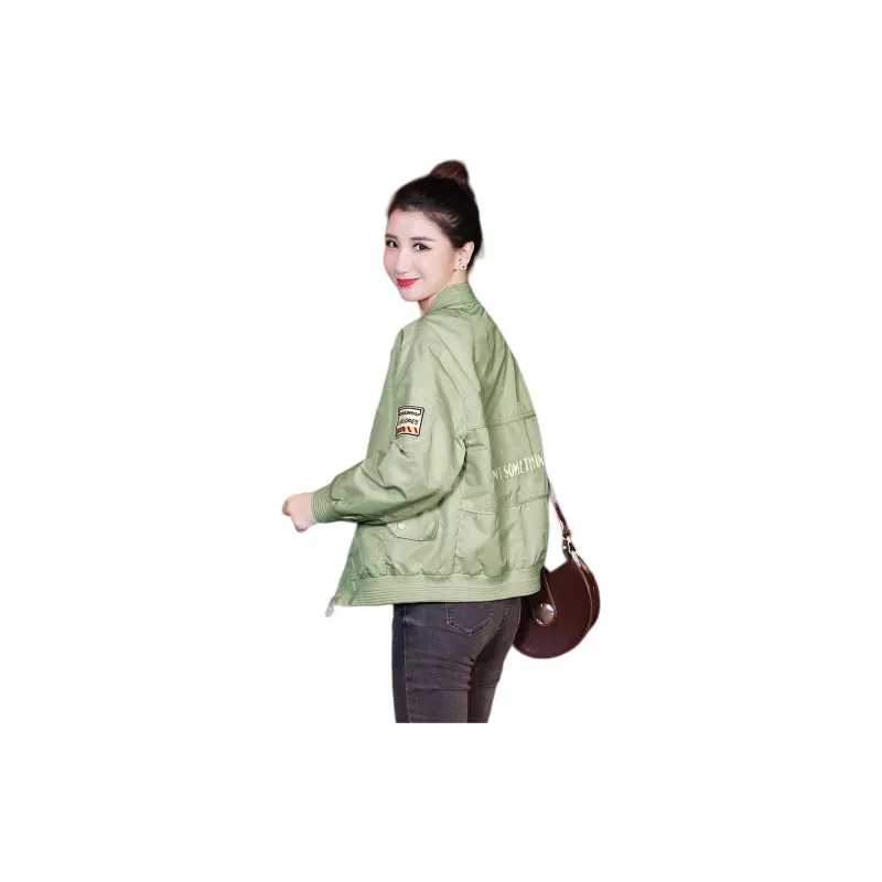 Mo Han Yi Mei Baseball Jacket Women's Pea Green-2