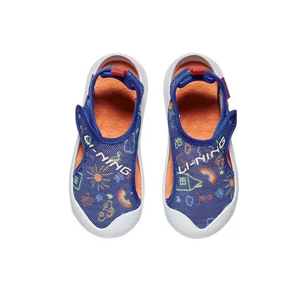 LINING YOUNG Children's Sandals Blue White Children Aged 3-7 Years Old-3