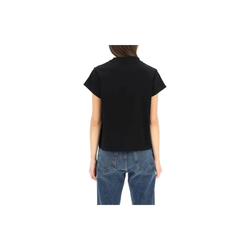 AGOLDE Bryce Shoulder Pads Cotton T-shirt-3