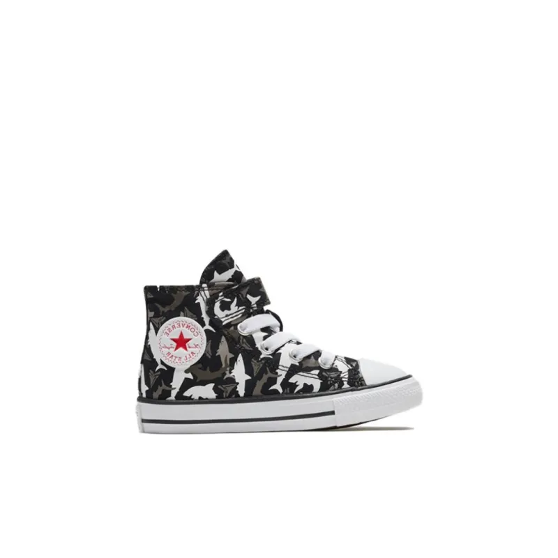 Converse Chuck Taylor All Star Shark Bite Easy-On High-Top Canvas Shoes Black Infant And Toddler-1