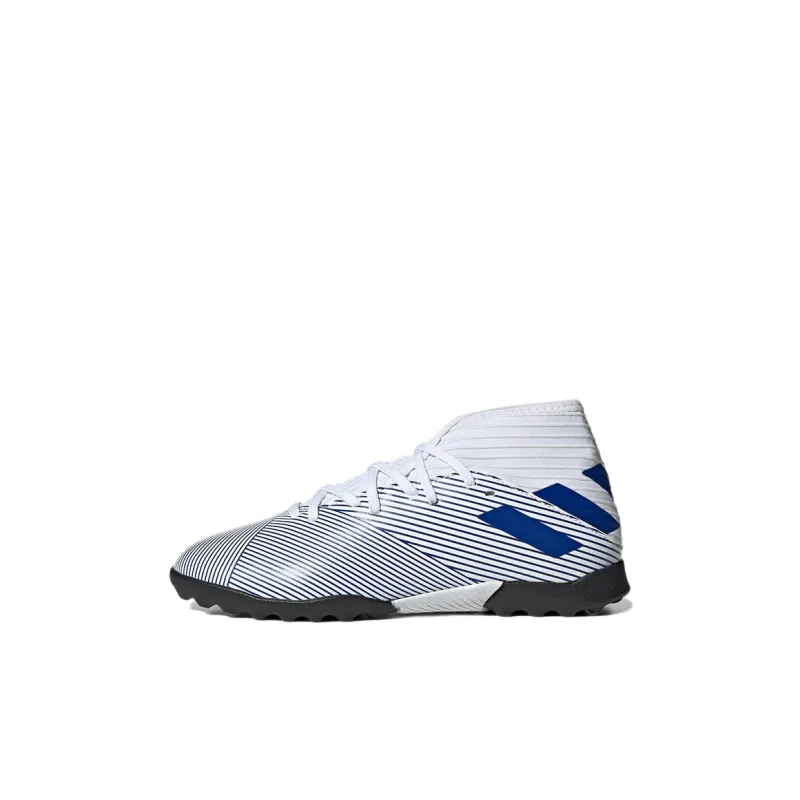 Adidas Nemeziz Abrasion Resistant Mid Top Kids' Soccer Shoes White Blue Kids'-0