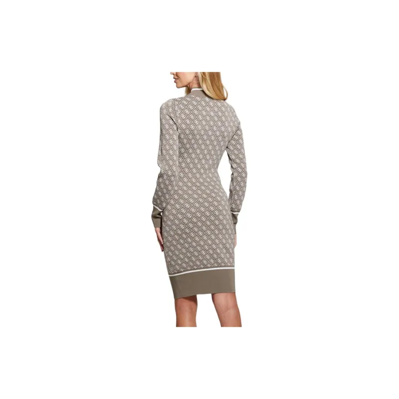 GUESS Lise Quattro G Sweater Dress Long-Sleeved Dresses Women's Gray-3