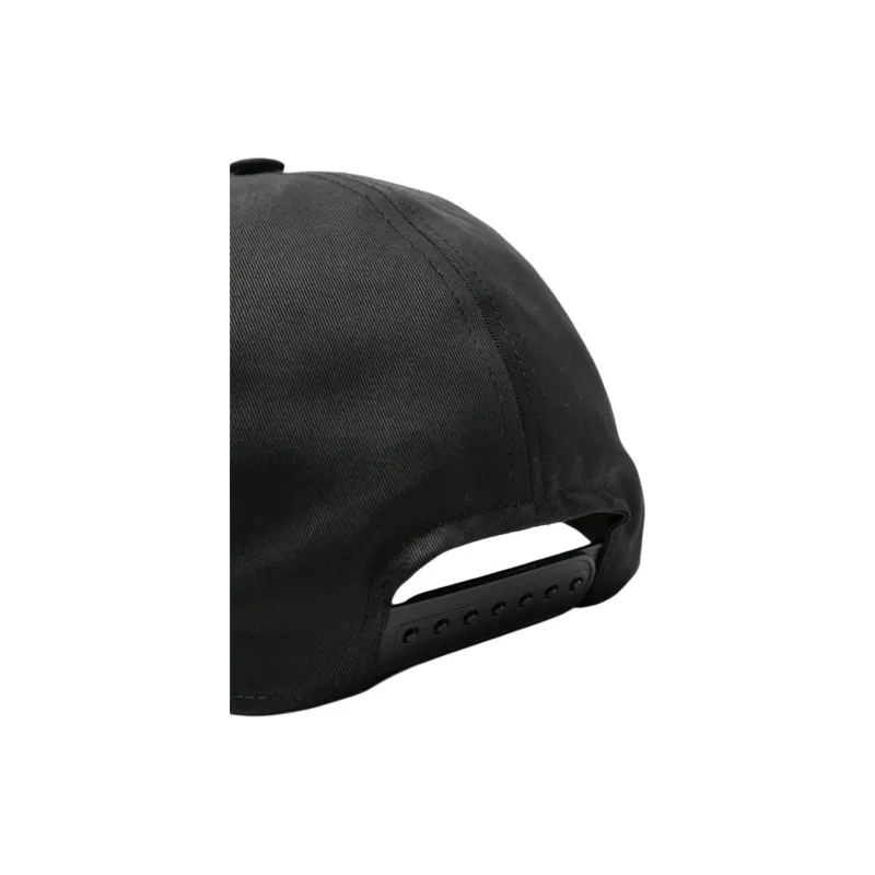 RICK OWENS Embroidered slogan Organic cotton Cap-4