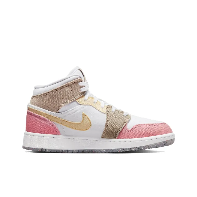 Jordan 1 Mid SE Pastel Vivid Green Grind GS-3