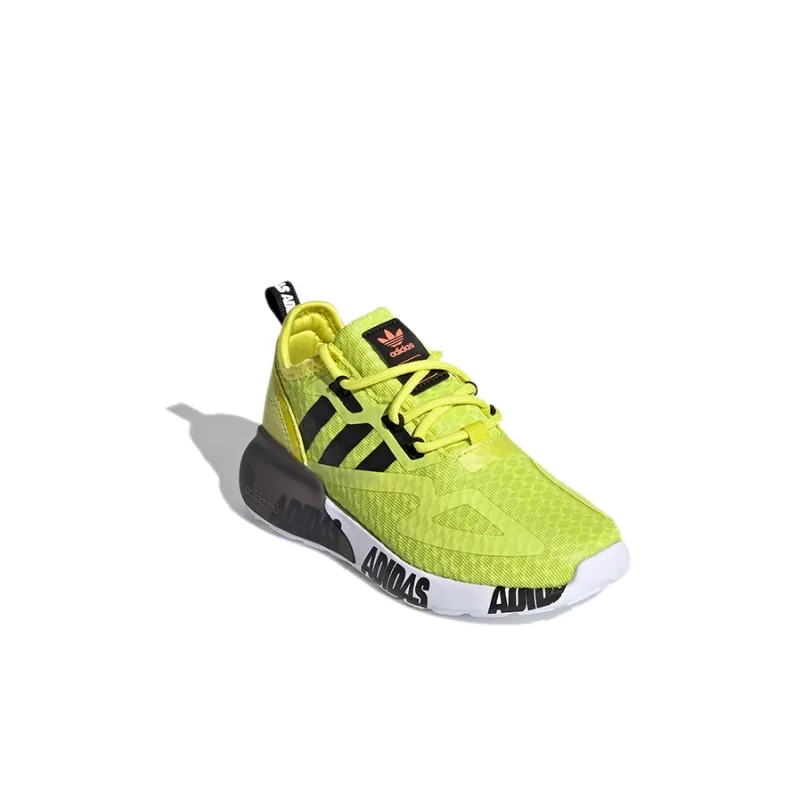 Adidas Originals ZX 2K Breathable Kids Lifestyle Shoes Green White Children Aged 3 7 Years Old-1
